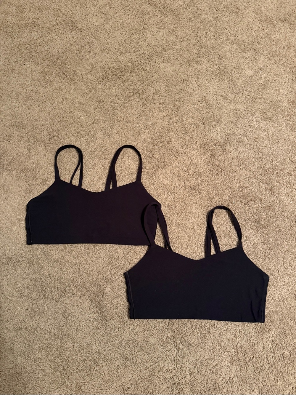 In Motion Black Strappy Sports Bras Size Medium – Set of 2